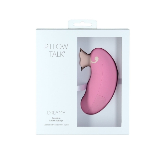 Вакуумный бесконтактный стимулятор клитора розовый Pillow Talk Dreamy с кристаллом Swarovski - 6