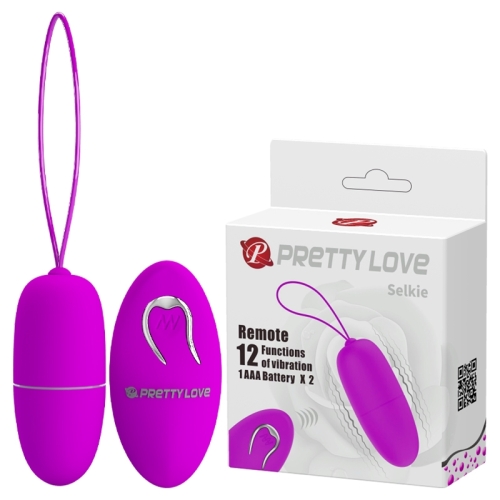Виброяйцо с пультом ДУ фиолетовое Pretty Love Selkie - 1