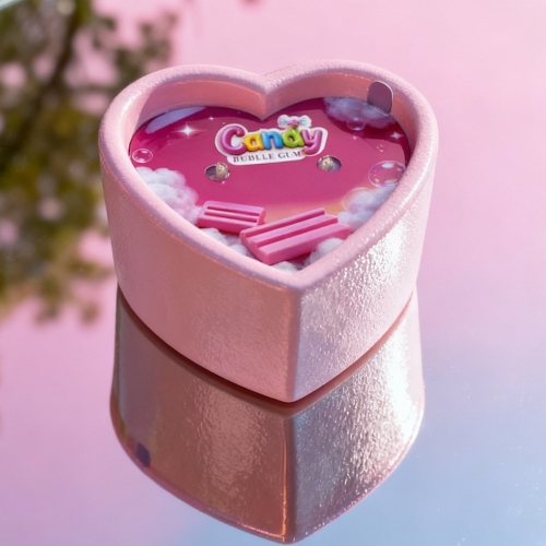 Масажна свічка у формі серця з ароматом жуйки Candy Bubble Gum 70 мл - 11