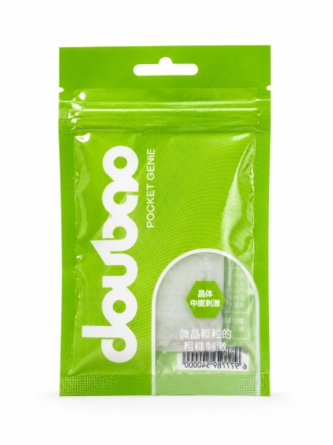 Мини-мастурбатор нереалистичный с рельефом кристалла белый Loveshop Daubao Pocket Genius - 1
