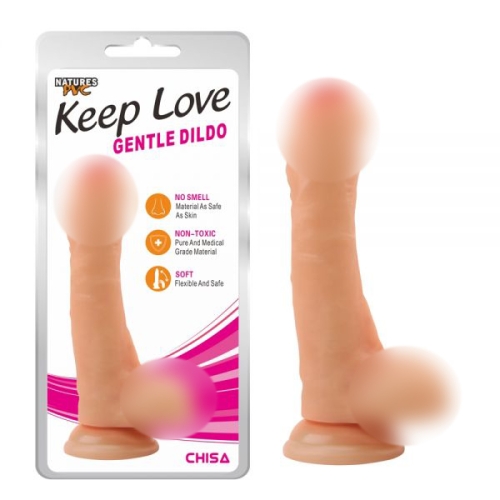 Фалоімітатор реалістичний на присосці тілесного кольору Chisa Gentle - 1