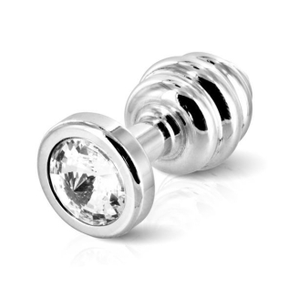 Анальная пробка со стразом Diogol ANNI Ano silver plated 30мм
