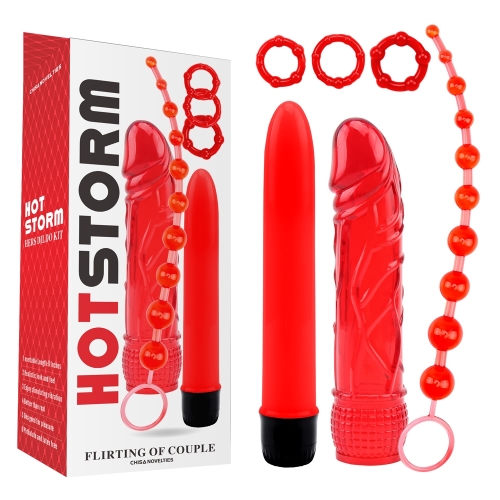 Набор секс игрушек красный CHISA Hotstorm Flirting of Couple - 1