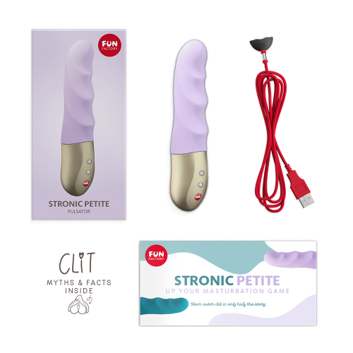 Пульсатор вібратор вагінальний бузковий силіконовий FUN FACTORY Stronic Petite - 8