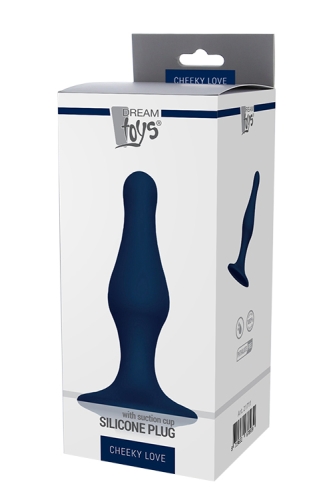 Анальная пробка силиконовая синяя на присоске 15,6 х 4,3 Dream Toys Cheeky Love - 2