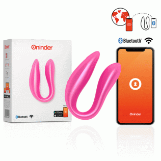 Смарт вибратор для пар розового цвета Oninder DOUBLE PLEASURE