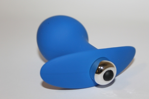 Втулка анальна з вібрацією Sweet Toys L 80 мм d 40 мм, Колір Синій - 2