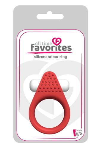 Эрекционное виброкольцо для члена красное LIT-UP SILICONE STIMU RING 1 - 2