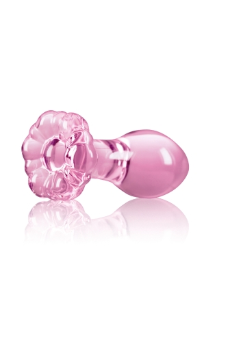 Анальний скляний затор рожевого кольору NS Novelties Crystal Flower - 2