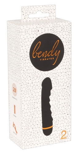 Оксамитовий вібратор силіконовий чорного кольору You2Toys Bendy Ripple Vibrator - 1