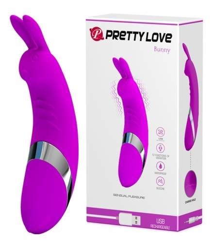 Кліторальний стимулятор фіолетового кольору PRETTY LOVE Bunny - 1