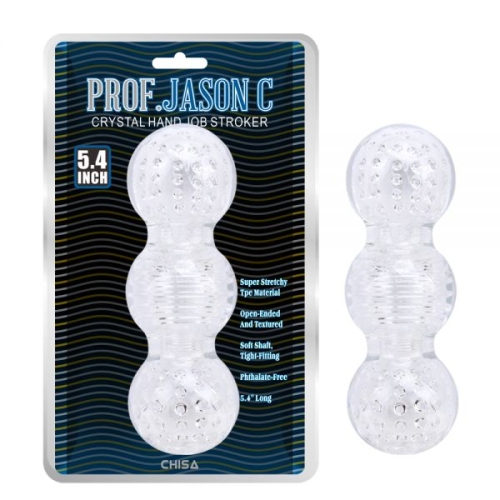 Насадка на член прозорого кольору Chisa Crystal Hand Job Stroker - 1