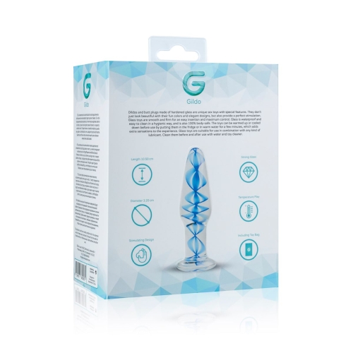 Анальна пробка скляна з внутрішньою спіраллю Gildo Glass buttplug No. 23 - 5