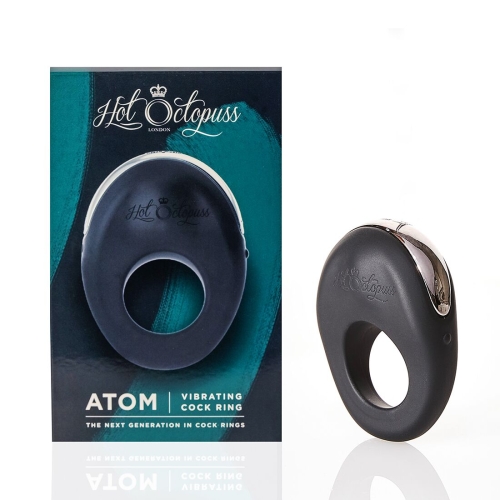 Ерекційне віброкільце на пеніс Hot Octopuss ATOM збільшена зона вібрації чорне - 6