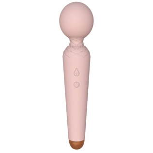 Вібромасажер Ванд у формі мікрофону тілесного кольору Boss series Rechargeable Power Wand