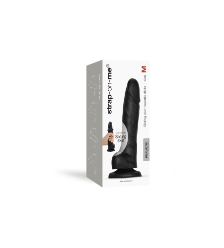 Фаллоимитатор на присоске M черного цвета Strap On Me REALISTIC DILDO - 8