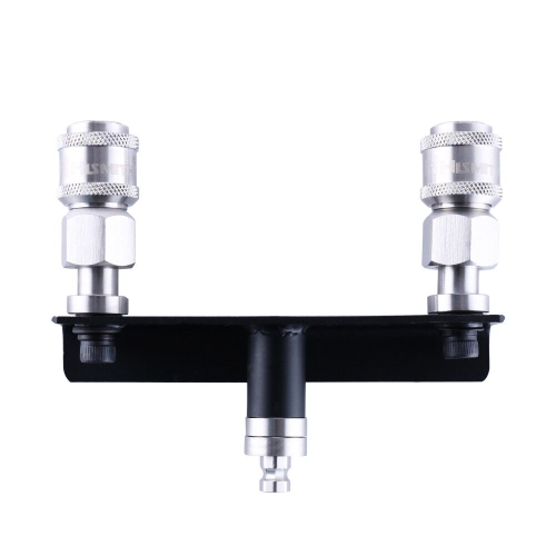 Подвійний адаптер із головкою для секс машин чорного кольору Hismith Adapter with Double Head - 2