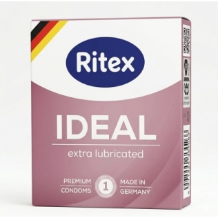 Презервативы с дополнительной смазкой для комфортного увлажнения Ritex Ideal 1 штука