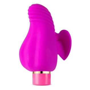 Вибратор на палец с рельефом для стимуляции клитора силиконовый розовый Blush Aria 
