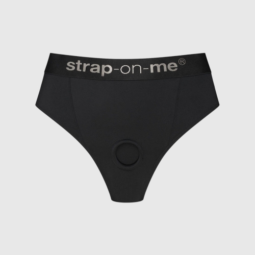 Трусики для страпона черные Strap-On-Me Harness Lingerie Idole размер L - 1