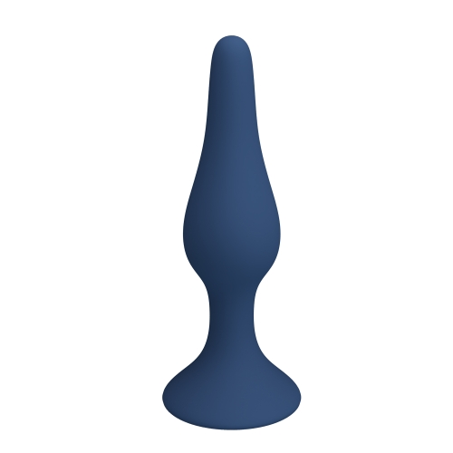 Анальная пробка на присоске силиконовая синяя LYBAILE MR.PLAY - Slim Anal Plug размер L - 3