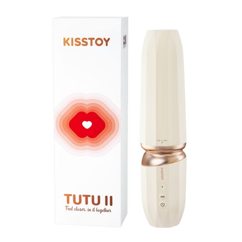 Міні секс-машина з вібрацією та підігрівом білого кольору KISSTOY Tutu II - 3