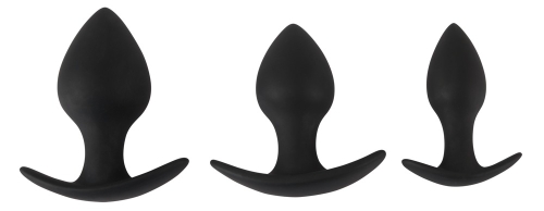 Набір із 3 анальних пробок чорного кольору Black Velvets Anal-Trainer-Set - 2
