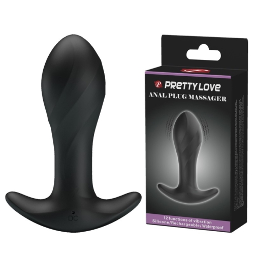Анальна вібропробка чорна LYBAILE Anal Plug Massager - 1