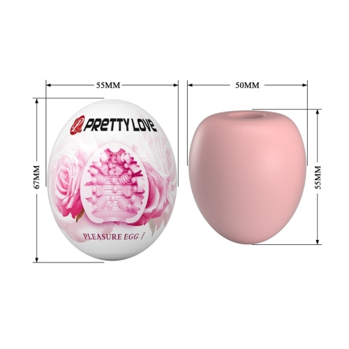 Мастурбатор яйце в колбі рожеве Lybaile PRETTY LOVE Pleasure Egg - 5