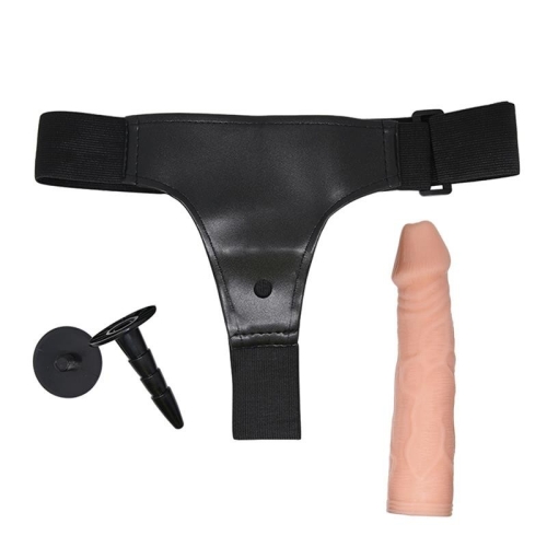 Страпон для женщин реалистичный ременной телесный Latetobed Nathy Detachable Strap-On Harness - 3