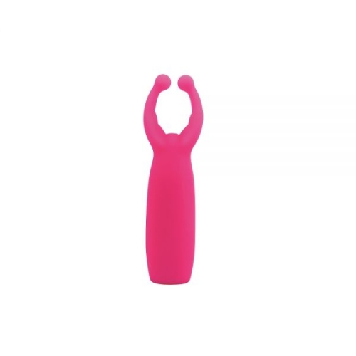 Мини вибратор для клитора розовый силиконовый Hollyhock - 2