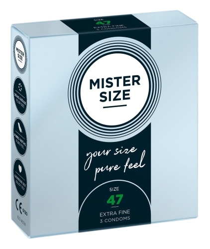 Презервативи Mister Size 47 mm (мм) 3 штуки Містер Сайз - 2