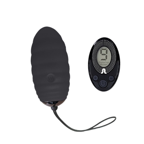 Віброяйце силіконове водонепроникне Adrien Lastic Ocean Breeze Black 10 режимів роботи - 1