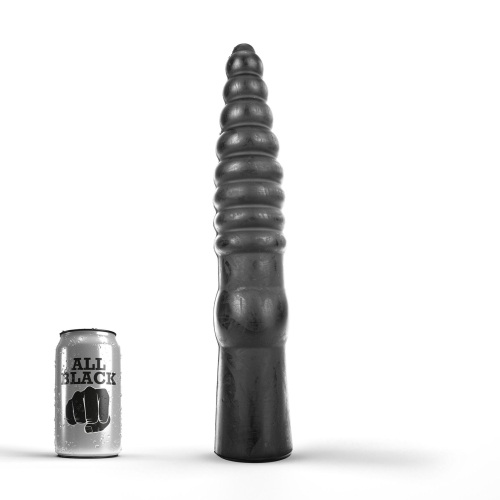 Великий фалоімітатор із рельєфом All Black AB20 чорний - 3