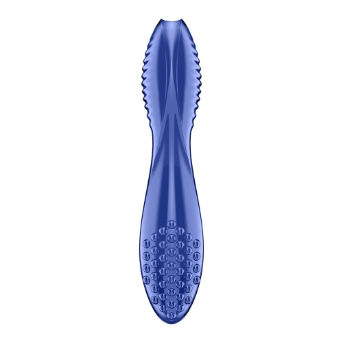 Двусторонний стеклянный дилдо синий Satisfyer Dazzling Crystal 2 - 4