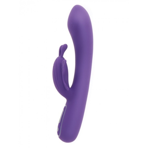 Вибратор с отростком для клитора бабочкой фиолетового цвета Toy joy Fabulous Butterfly Vibrator - 1