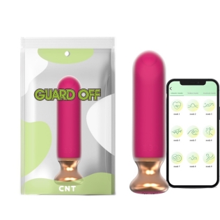 Анальная пробка с вибрацией из силикона Sweet Bomb Bevel Plug App Version  розовая