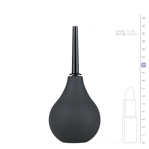 Анальний душ перед сексом силіконовий чорний Easytoys Black Anal Douche medium - 5