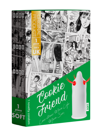 Презервативы с эластичными усиками и шариками EGZO Cocky Friend 1 шт - 1