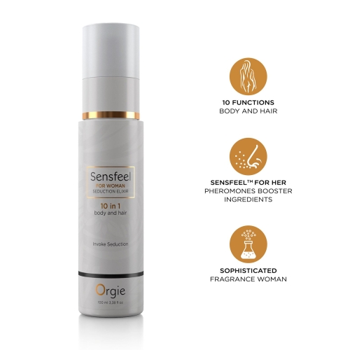 Лосьон с феромонами для тела и волос Orgie Sensfeel Seduction Elixir 10 in 1 for Woman 100 мл - 3