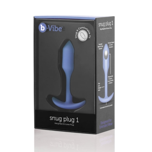 Анальна пробка із зміщеним центром ваги B-vibe 8.6 х 2.2 см фіолетова - 6