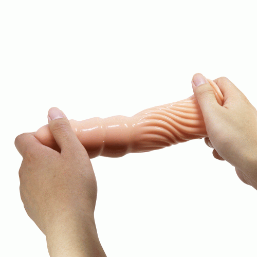 Удлиняющая насадка на член рельефная телесная LYBAILE Pretty Love - Adjustable Penis Sleeve - 6