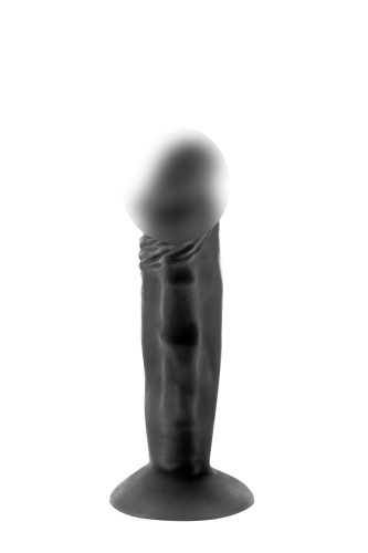 Фалоімітатор 16/3, 7 см з присоскою чорний реалістичний Real Body-Real Zack Black TPE - 1