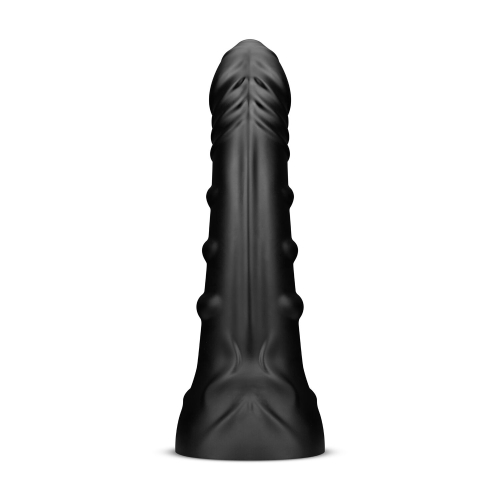 Величезний фалоїмітатор на присосці чорного кольору BUTTR Hawk Curved Anal Dildo - 3