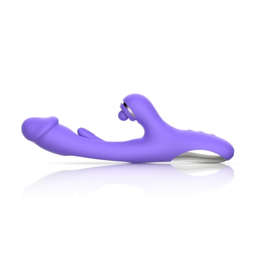 Вібратор кролик для точки G та клітора фіолетовий Good Vibes Only Tess Rabbit Vibrator with G-Spot - 3