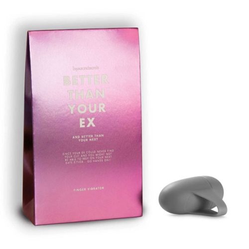 Міні-вібратор на палець для точкової стимуляції Better Than Your Ex від Bijoux Indiscrets сірий - 2