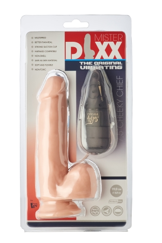 Вібратор реалістик на присосці тілесного кольору з пультом ДК Dream Toys MR DIXX CHEEKY - 2