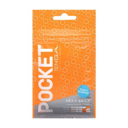 Мастурбатор яйце для чоловіків TENGA Тенга Pocket Hexa-Brick - 1