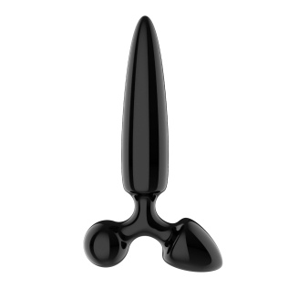 Трехсторонний стеклянный дилдо черный Satisfyer Triple Crystal 1 