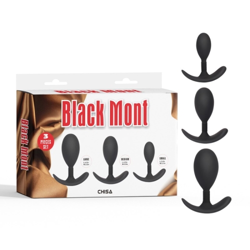 Набор анальных пробок разного размера черного цвета Chisa Anal Trainer Kit - 1